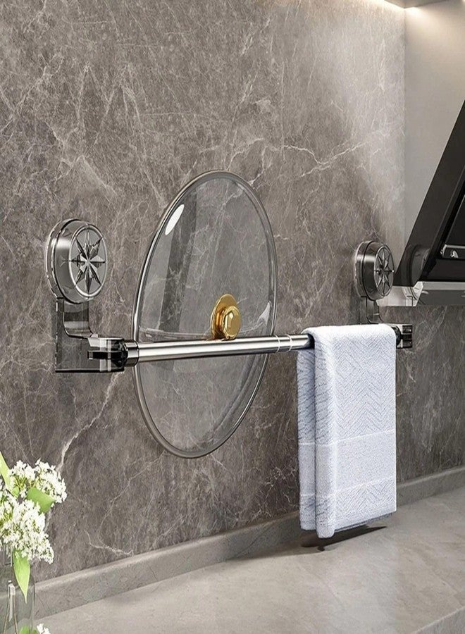 KickZu 25.6 Inch Stainless Steel Heavy Towel Rod/Towel Rack for Bathroom | Towel Bar | Hanger | Bathroom Accessories, Self Adhesive Wall Mounted Bathroom Towel Holder Stand for Kitchen and Washroom - Image 1